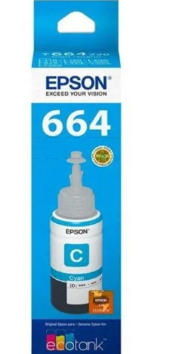 Botella Epson T664220 - Cyan IMPRESORA EPSON L200 210 350 355 555 (7.500 paginas)
